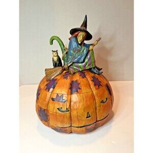 Jim Shore Heartwood Creek 2005 Halloween Witch “An Eerie Eve Awaits” With Box